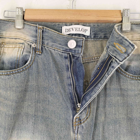 DEVELOP ライトブルー ワイドレッグデニム メンズ  M